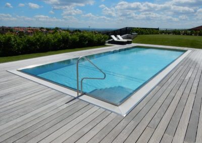 Nerezový bazén s automatickou lamelou - Výhled z bazénu - BWS Přerov