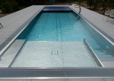 Nerezový bazén s brouzdalištěm - Lamelové zakrytí bazénu - BWS Přerov