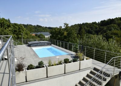 Azurová oáza na terase - Moderní bazén na míru - BWS Přerov