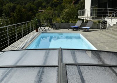 Azurová oáza na terase - Datail zastřešení bazénu - BWS Přerov