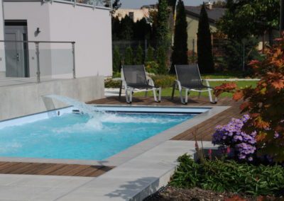 Vyladěný venkovní bazén - Luxusní bazén - BWS Přerov