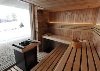 Sauna s oknem do přírody - Sauna z cedru - BWS Přerov