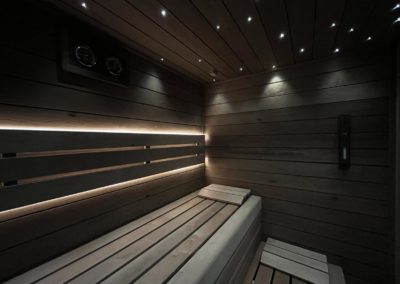 Komfortní sauna pro dva - LED Osvětlení za lavicemi - BWS Přerov