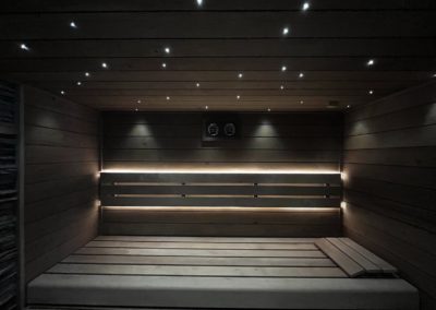 Komfortní sauna pro dva - Led osvětlení sauny - BWS Přerov